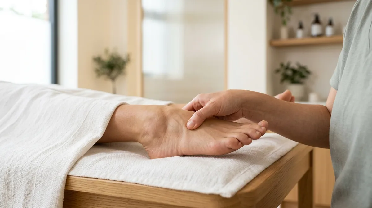 Carte des pieds en réflexologie plantaire : zones réflexes décryptées